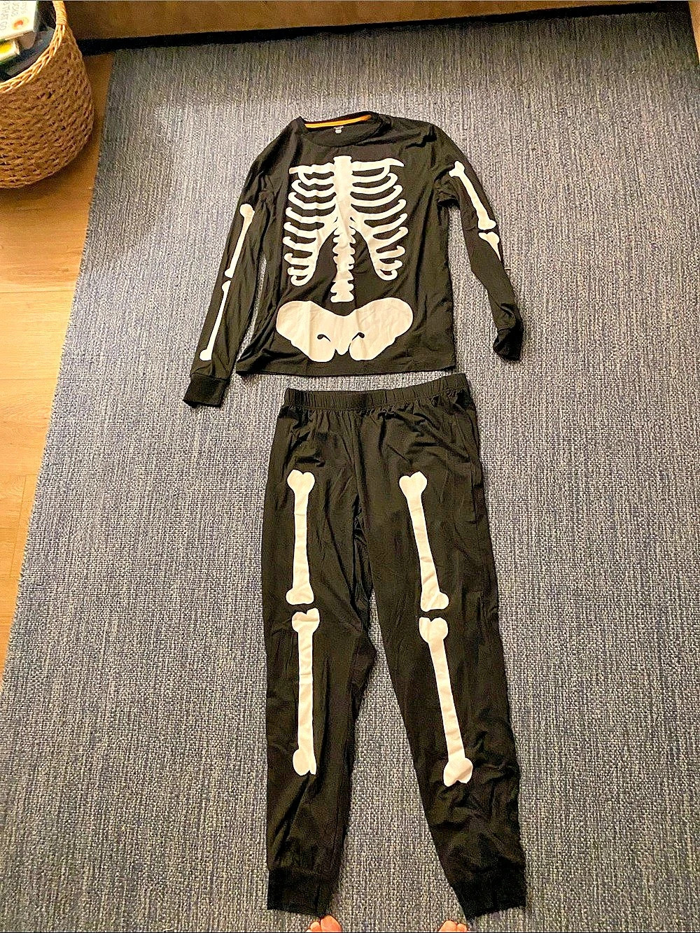 Men’s full length skeleton bodysuit